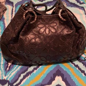 Brighton Black Embroidered Purse